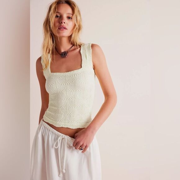 Free People Love Letter Cami in Ivory NWT - Picture 1 of 6